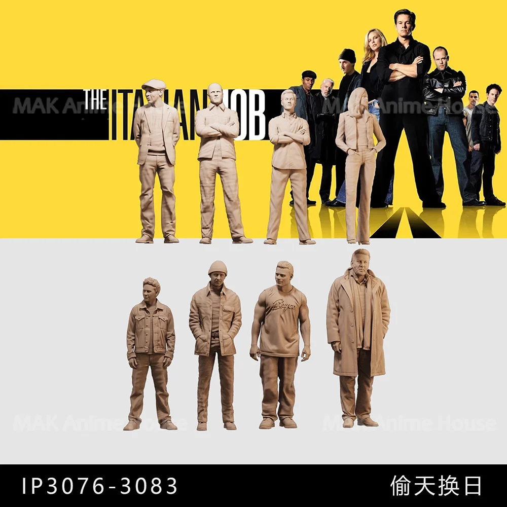 Miniatures Figures 1/64 1/43 1/35 Movie Characters Men Women Skilled Thieves Unpainted Diorama Model Creative Garage Scene Dolls