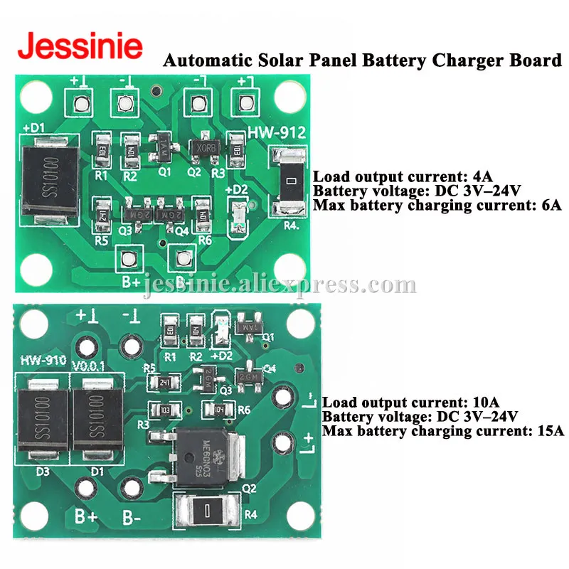 10pcs/1pc Automatic Solar Panel Battery Charger Board Night Light LED Courtyard Garden Lamp Control Switch Module 3-24V 4A-10A