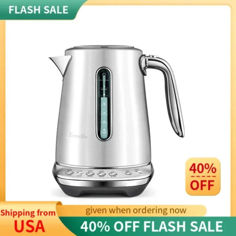 Qjiq electric kettle, brushed stainless steel, bke820xl, 7.5 cups, Silver