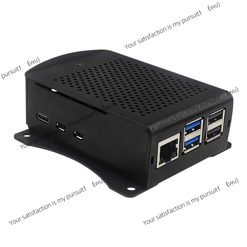 Aluminum Cooling Shell With Fan Compatible With 3B 4B 5B Single Board Computer Metal Heat Dissipation Protective Enclosure