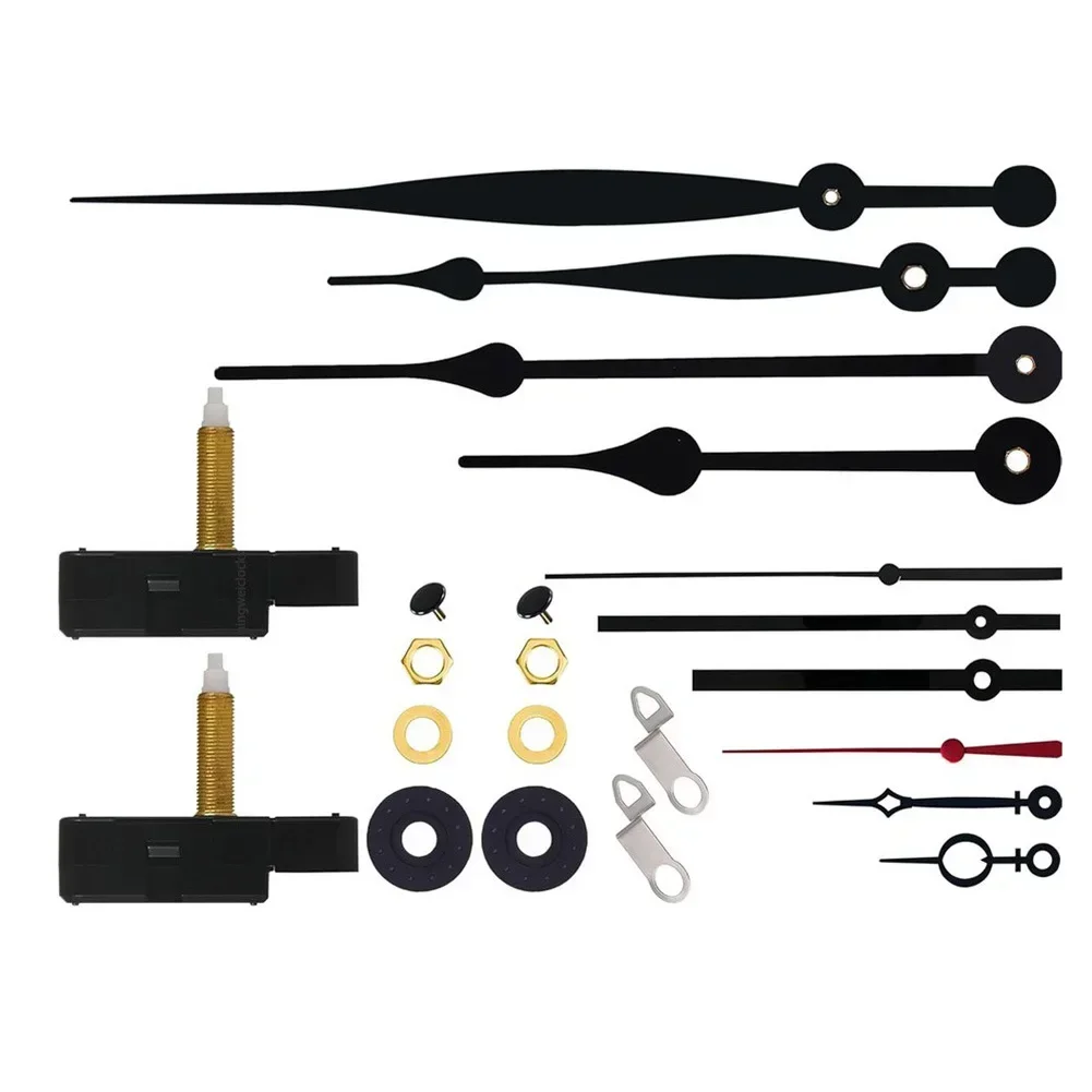 4sets Silent Long Axis 32mm Clock Movement DIY Kit Shaft Length 32mm For Bedroom Office Home Decoration