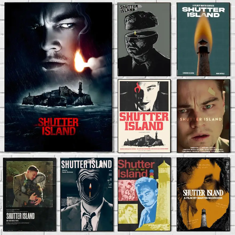 S-Shutter Island Poster HD Art Sticky Wall Waterproof Home Bedroom Bar Aesthetic Decoration Perfect Room Decor