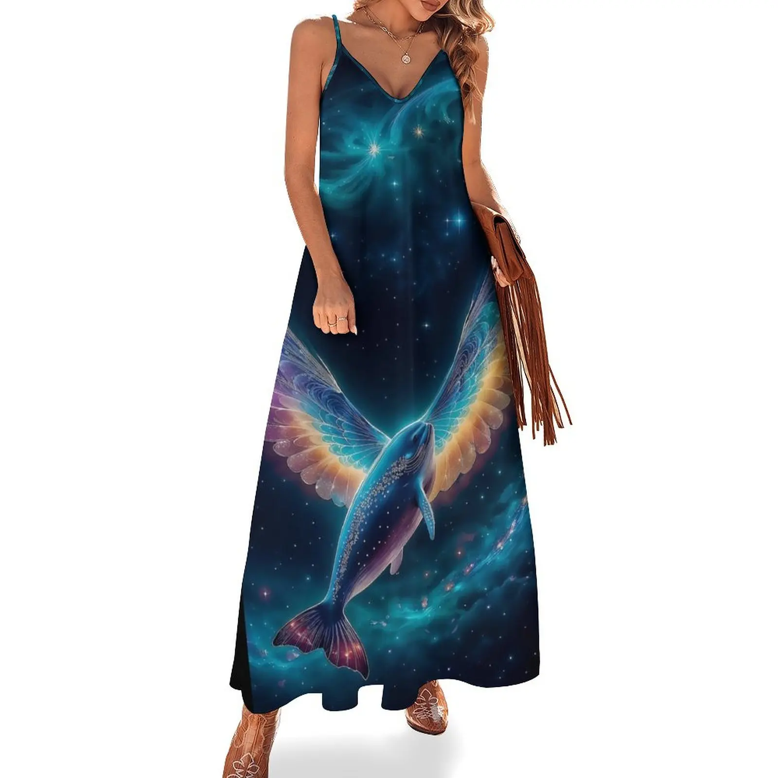 

Multicolored cosmic whale of love Sleeveless Dress Dress for girls dresses for woman Dress