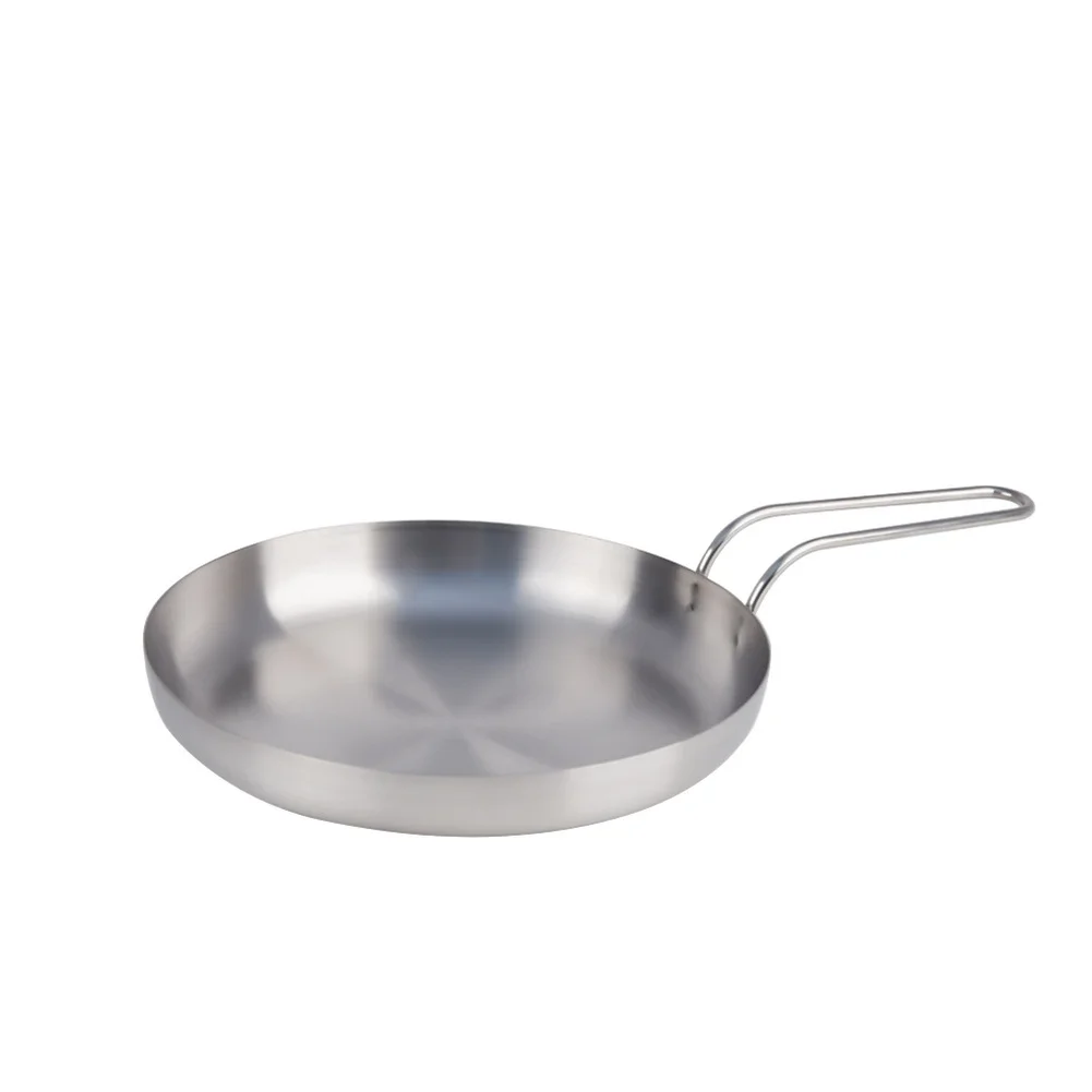 Stainless Steel Fry Pan Constructed from 304 Stainless for Strength Thermal Efficiency and Minimal Food Adhesion