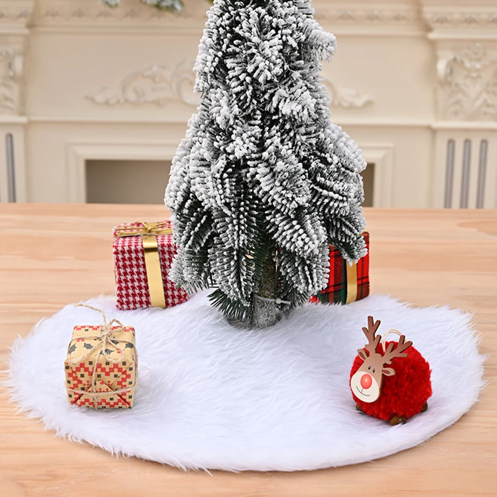 Mini Christmas Tree Decoration Decorations for Ornaments Merry Base Cover Skirt Area Rugs Dining Table