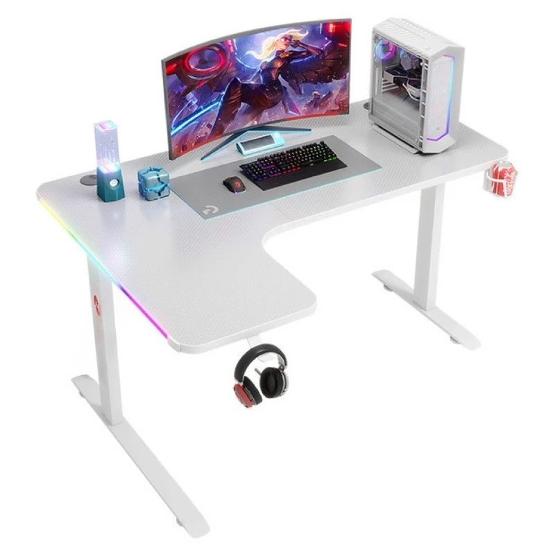 Carbon fiber corner gaming desktop desk live streaming host gaming computer desk