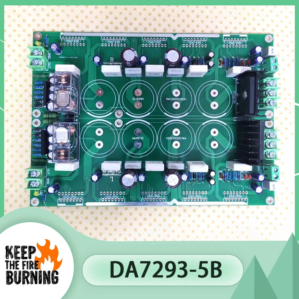 

A Pair For TDA7293 5-Parallel Dual Channel HiFi Fever Fully Symmetrical Mirror Power Amplifier Board DA7293-5B 7×19.6cm