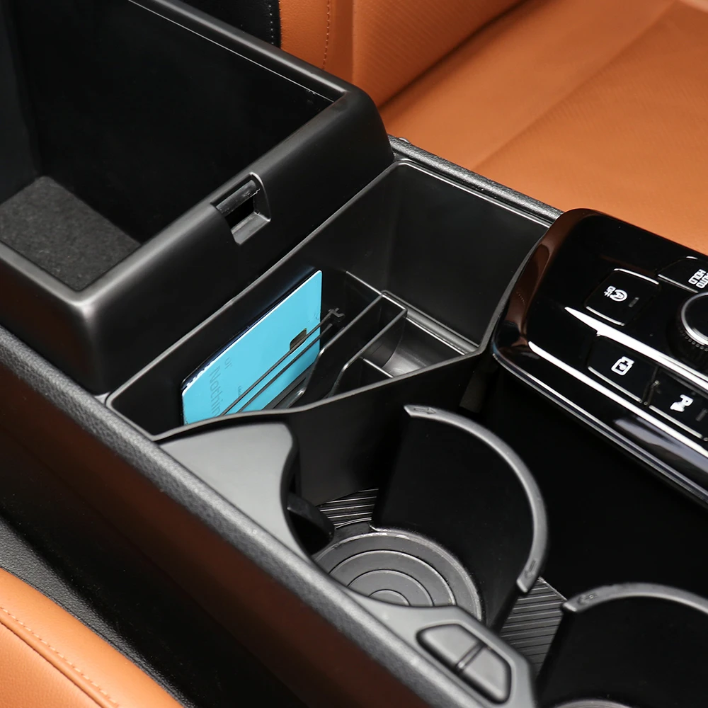 

Автомобильный черный центральный ящик для хранения, консоль, подлокотник, органайзер, держатель ABS для Kia Sportage NQ5 2023-2026, аксессуары для внутренней отделки автомобиля