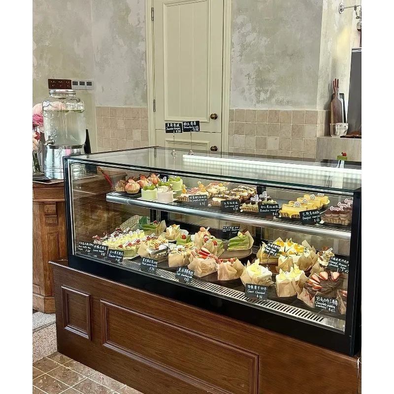 

Хлебобулочный магазин Барная стойка Встроенная холодильная витрина Стеклянный шкаф с воздушным охлаждением Морозильная камера для торта и десерта