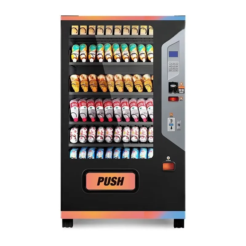 Commercial Beverage Vending Machine Smart Touch Display Automatic Retail Sales Equipment Cashless System