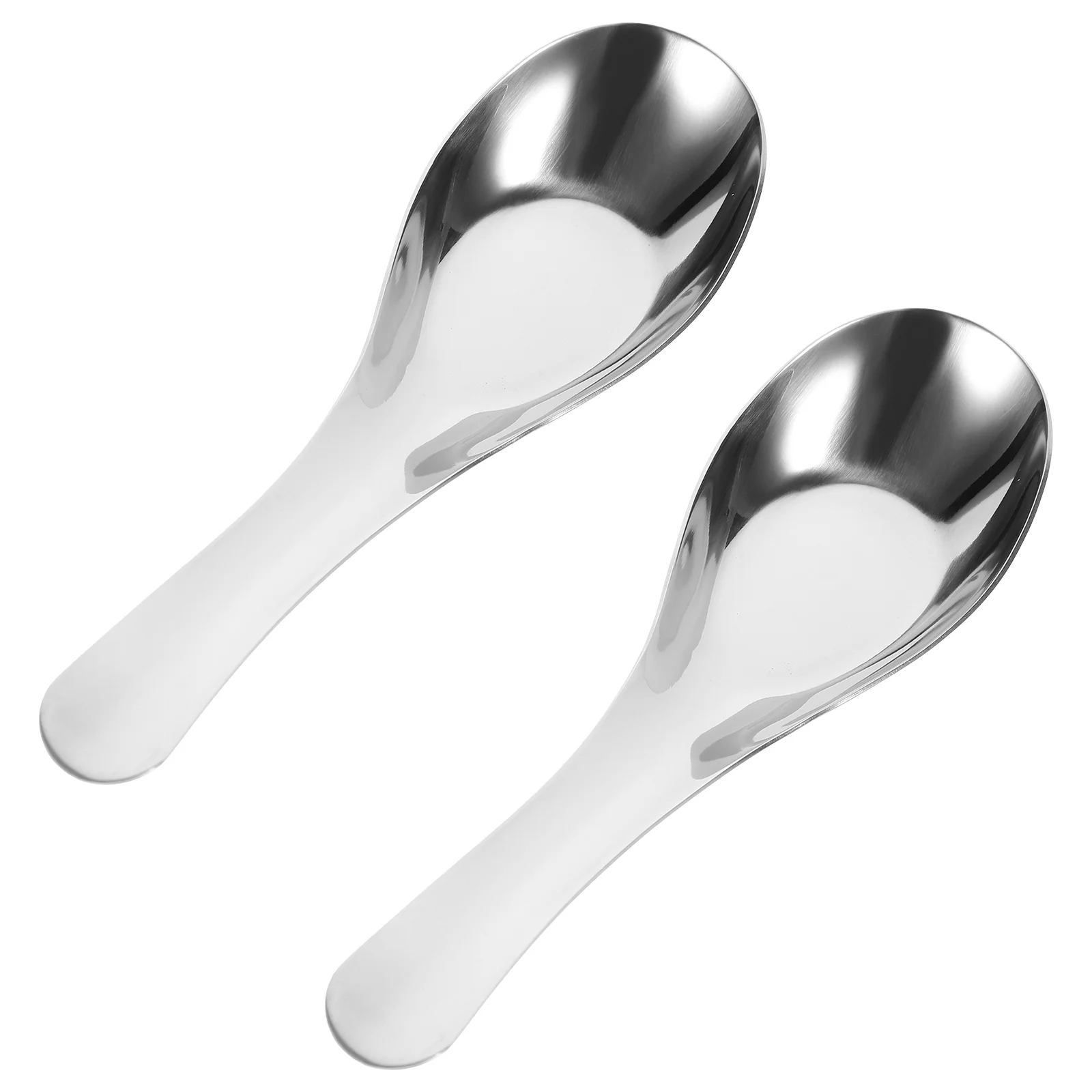 2 Pcs Tablespoon Serving Ladle Stainless Steel Spoons Sauce Soup Large Chinese Silverware Scoops Utensils