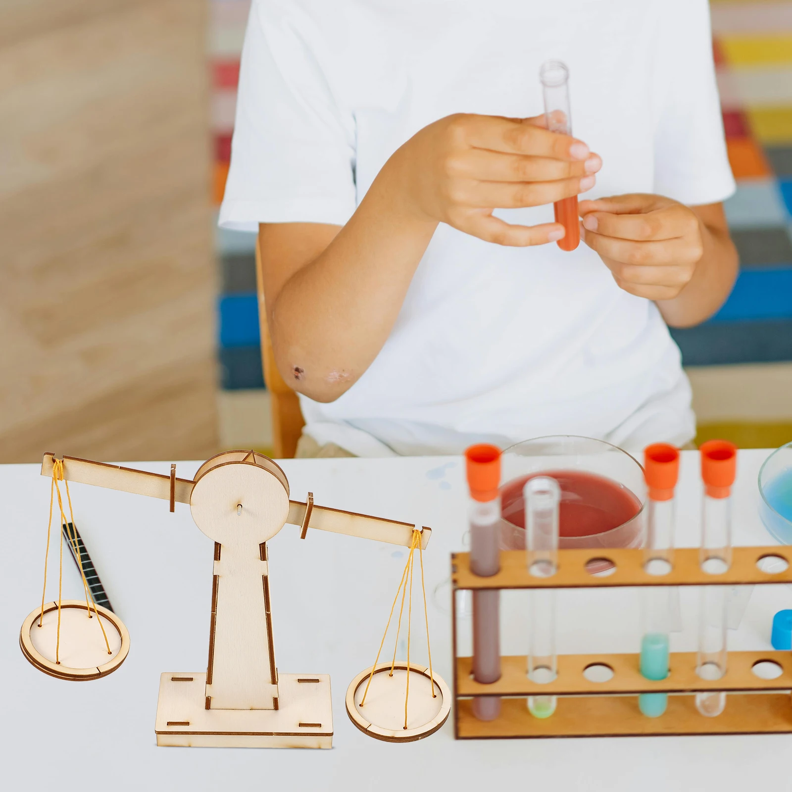 

Safe Diy Wooden Balance Scale Kids Science Learning Kit Educational Toy For Children Handmade Craft Teaching Aids