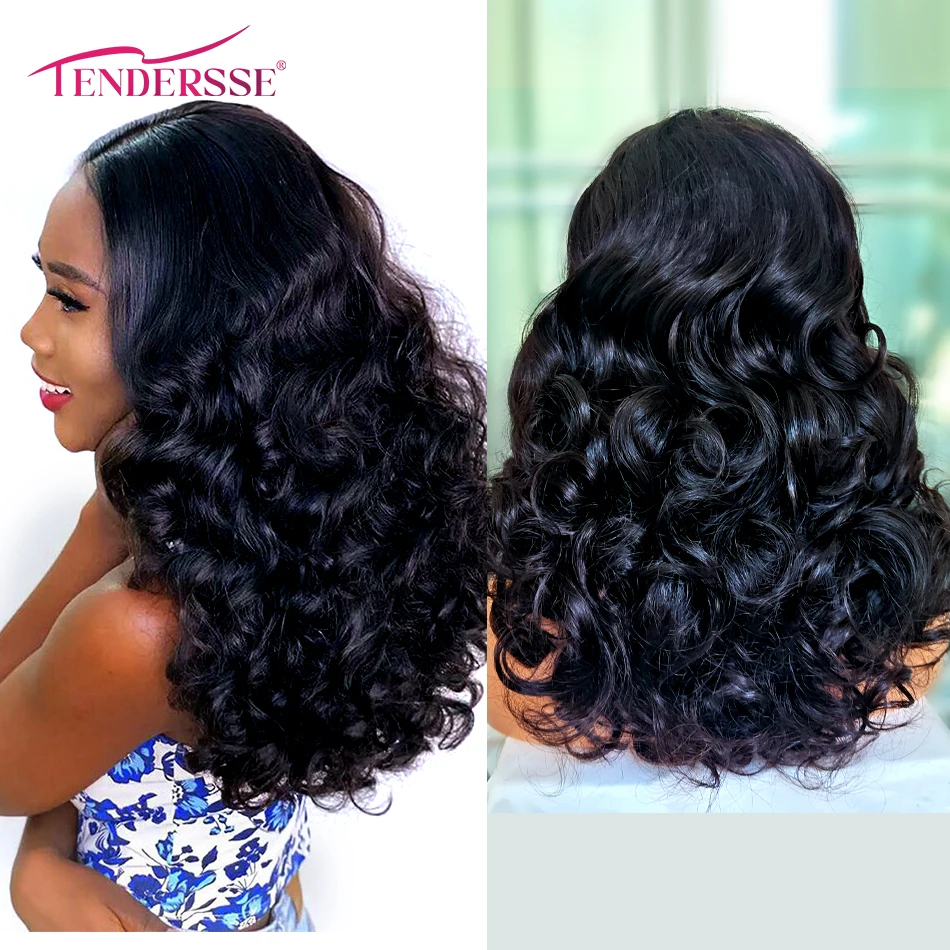 

100% Malaysia Donor Hair Bouncy Body Wave Double Drawn Glueless 13X4 HD Lace Human Hair Lace Frontal wig 250 Density Pre Plucked