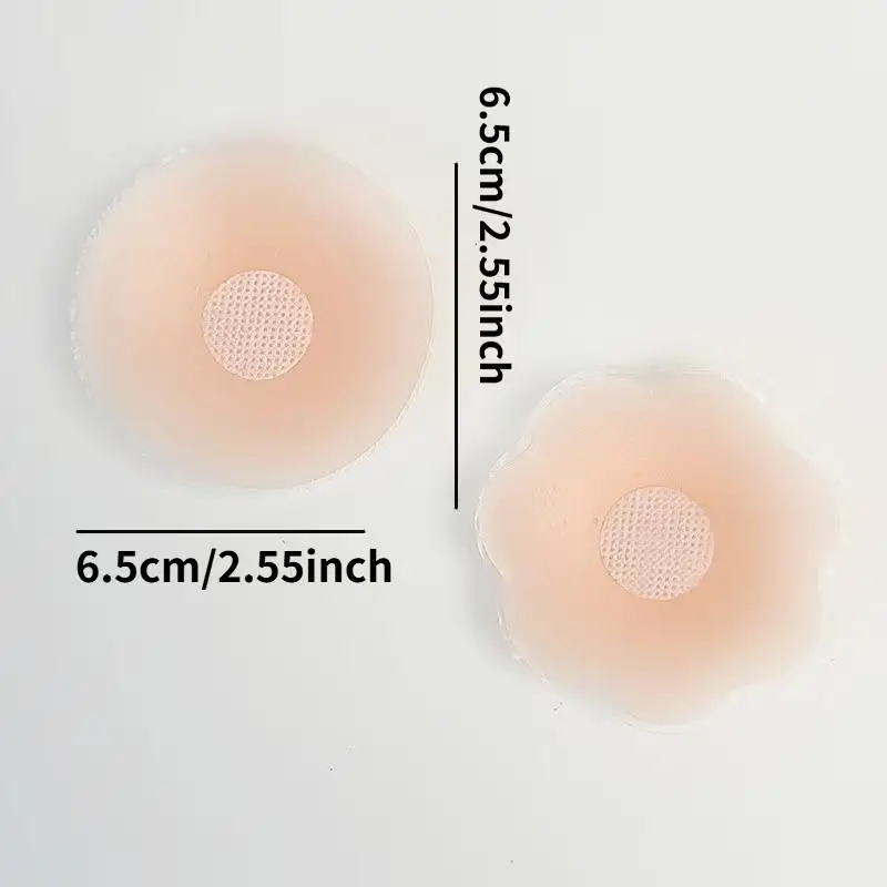 12Pcs Silicone Nipple Covers, Reusable Breast Pasties for Women, Invisible Chest Pads for Backless Dresses & Bathing Suits