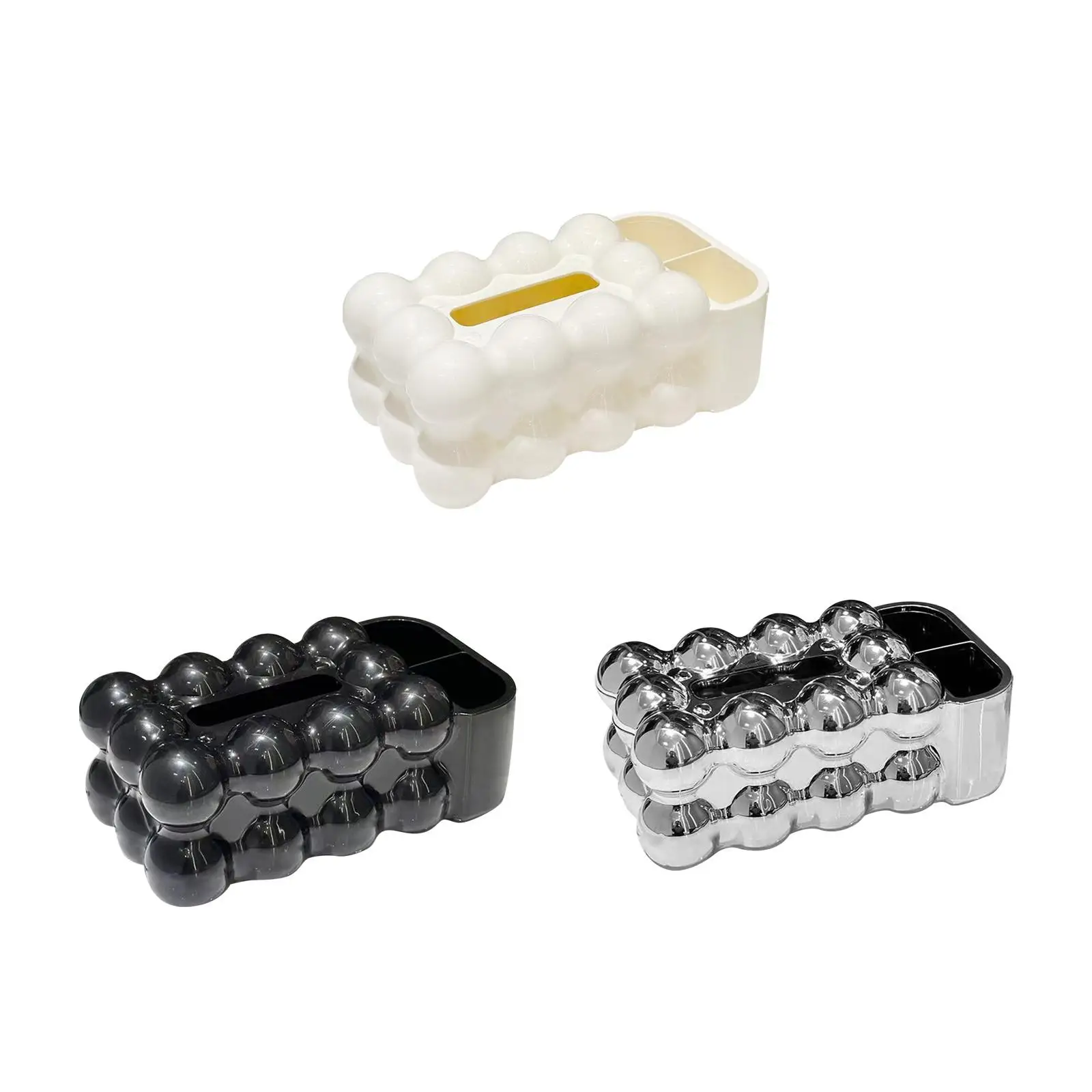 

Tissue Storage Box Dispenser Napkins Dispenser with Stationery Remote Control Box Case for Restroom Bedroom Bedside Decor