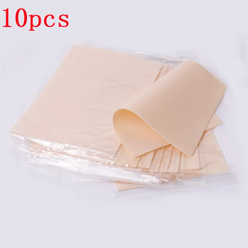 

10 шт., силиконовая татуировка для практики, кожа, белая двойная поддельная татуировка, кожа, высокое качество, татуировка для начинающих, синтетическая кожа