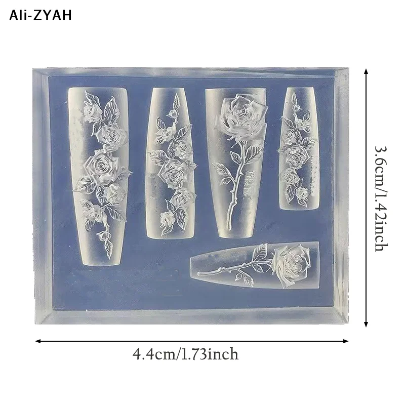 (YY) 1Pc 2025 New Silicone Flexible Nail Art Mold DIY Create Flower Charm For Professional Design & Jewelry Making
