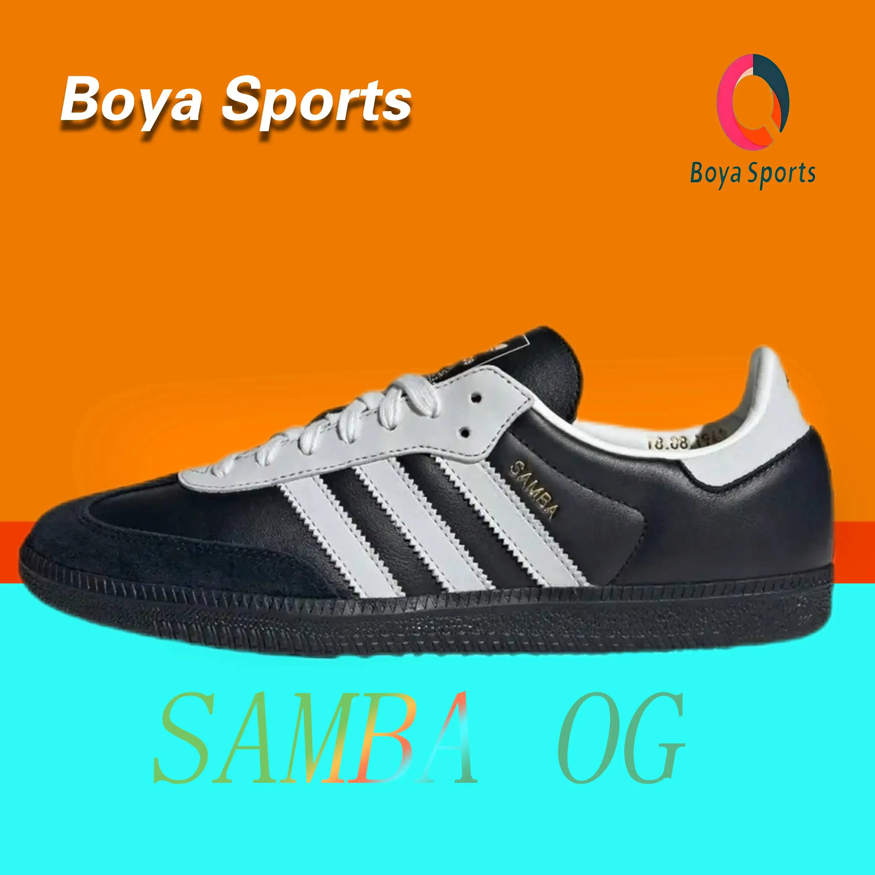 adidas originals SAMBA OG 75th Anniversary comfortable and stylish low-top boardshets Men's and Women's black