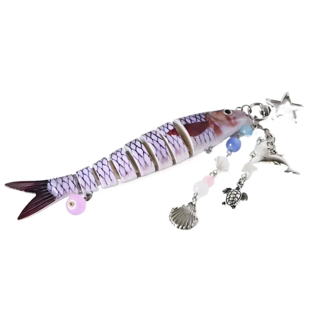 High-precision Handmade Fish Keychains Phone Lanyard Hanging Decor Artificial Fish Pendant Bionic Design Bag Charm