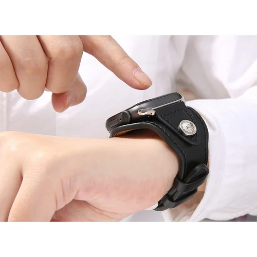 Imagen 2 del producto Correa de cuero genuino para Apple watch series 8, 7, 6, se, 5, 4, pulsera ultra, 45mm, 41mm, 40mm, 42mm, 44mm