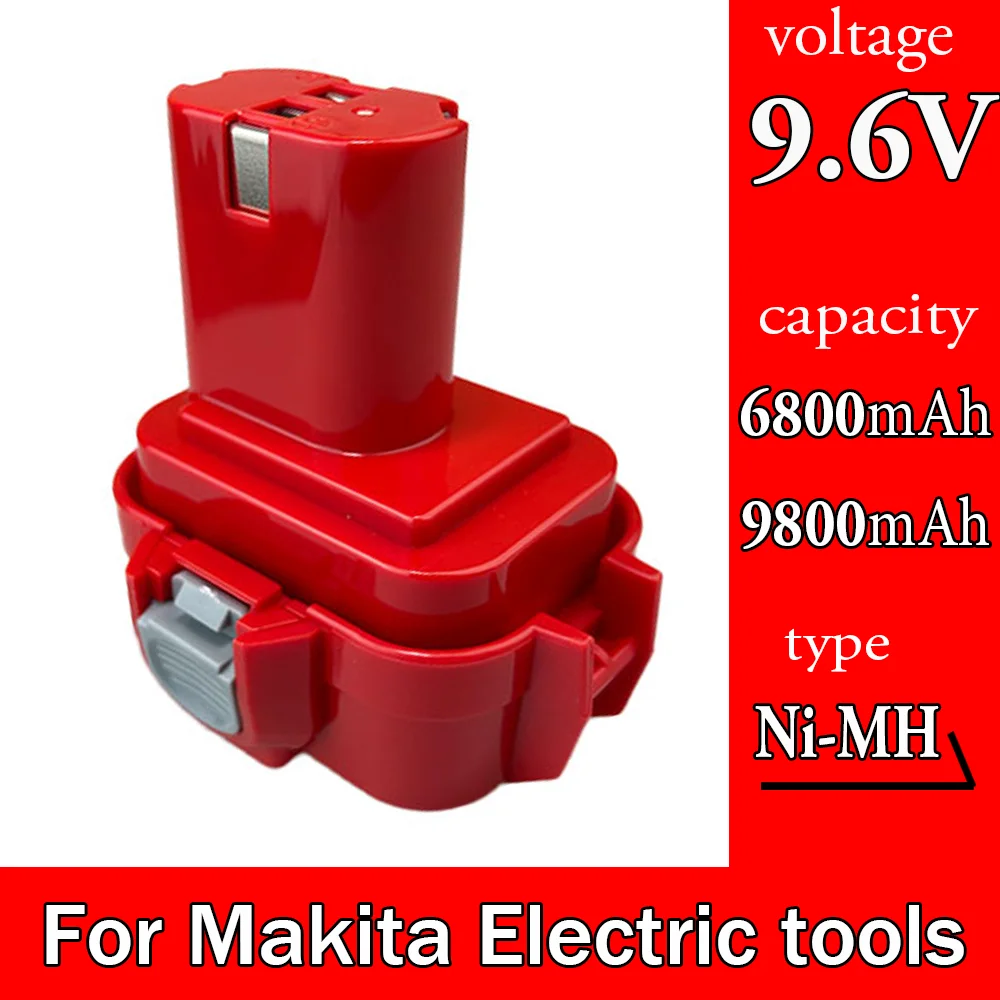 

6.8Ah/4.8Ah for Makita 9.6V Ni-Mh Battery PA09 9100 9120 9122 9133 9134 9135 6221D 6222D 192595-8 192596-6 Screwdriver Battery