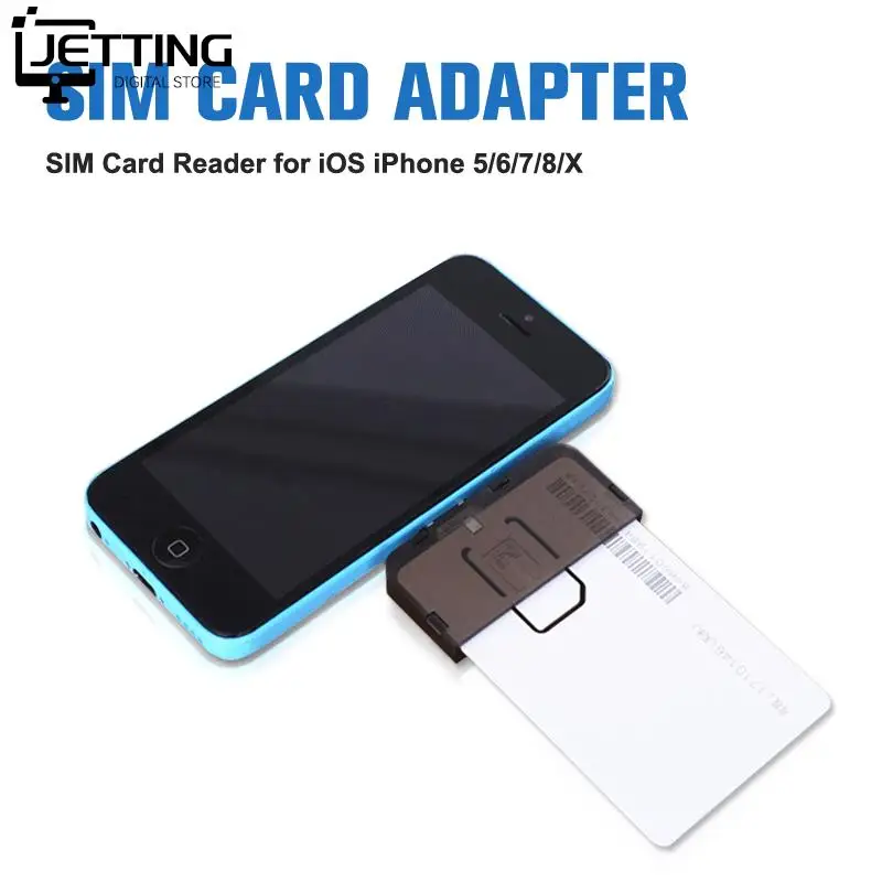 1pc SIM Card Adapter SIM Card Reader Mini SIM Nano For IPhone 5/6/7/8/X Android Phone Connector Adapter Moble Phone Accessories