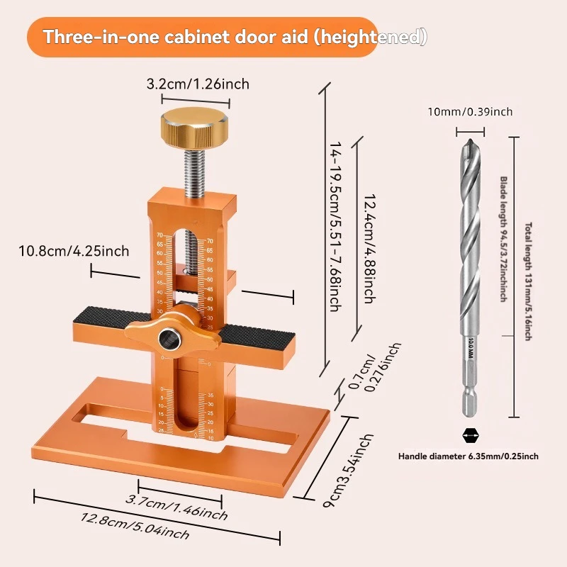 Quick Cabinet Door Installation Positioning Tool, Universal Drilling Locator for Cabinet Doors