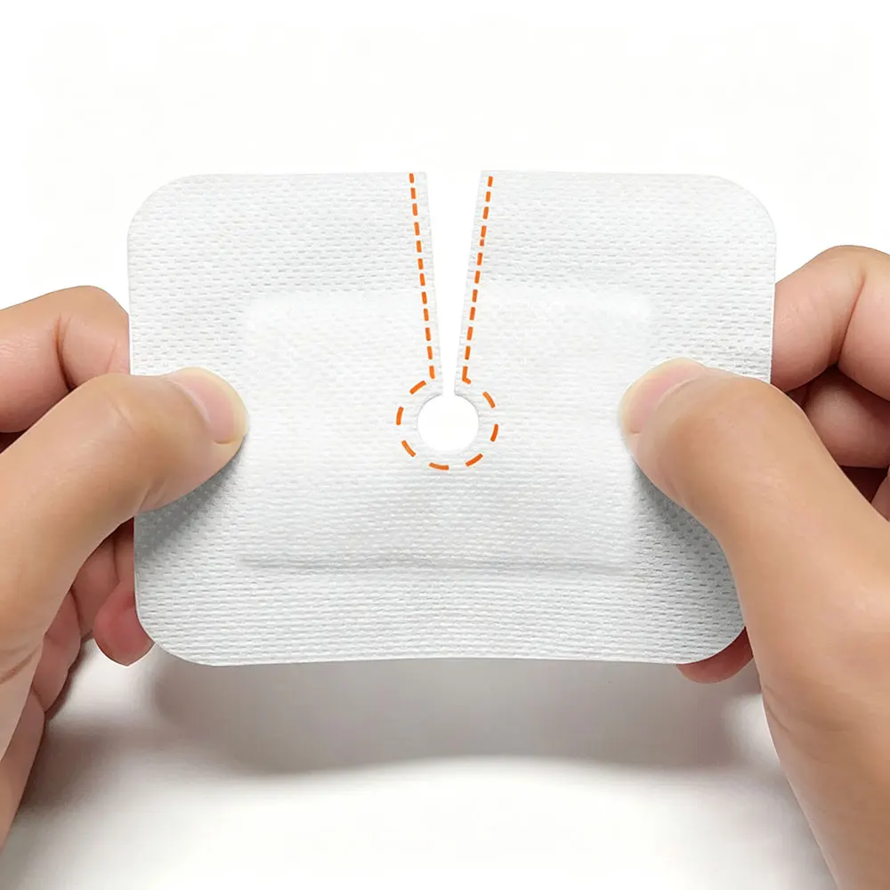 10-100 pieces High Quality Drainage Catheter Fixed Adhesive Sterile Patch with Hole Accessories