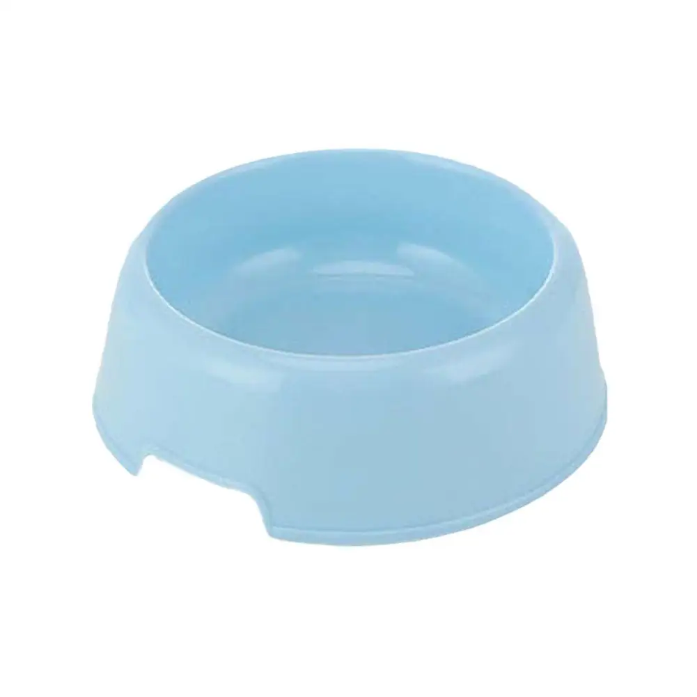 1pcs Cute multi-function candy colored plastic dog bowl feeding feeder feeding bowl supplies cat puppy pet water R9H8