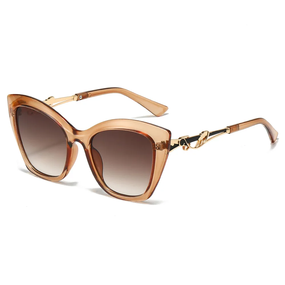 

New Retro Gradient Cat Eye Women Sunglasses 2025 Personality Irregular Color Matching Frame Design Men Trendy Glasses UV400
