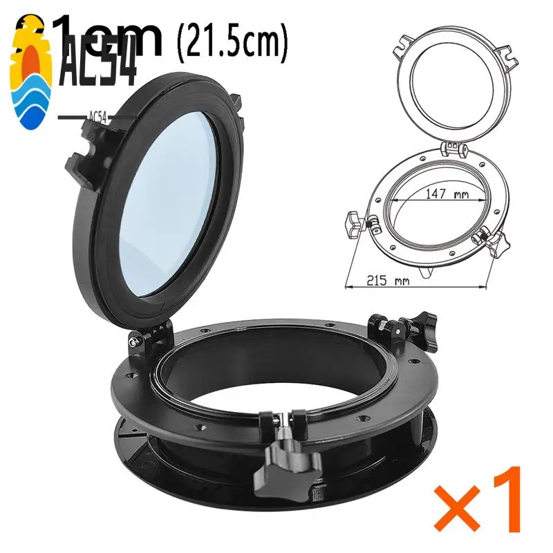 

AC54-Round Portholes Plastic Hatches Port Lights Opening Window 8 Inch 21Cm(21.5Cm) Marine Boat RV SFPP1-01 SFPP2-01