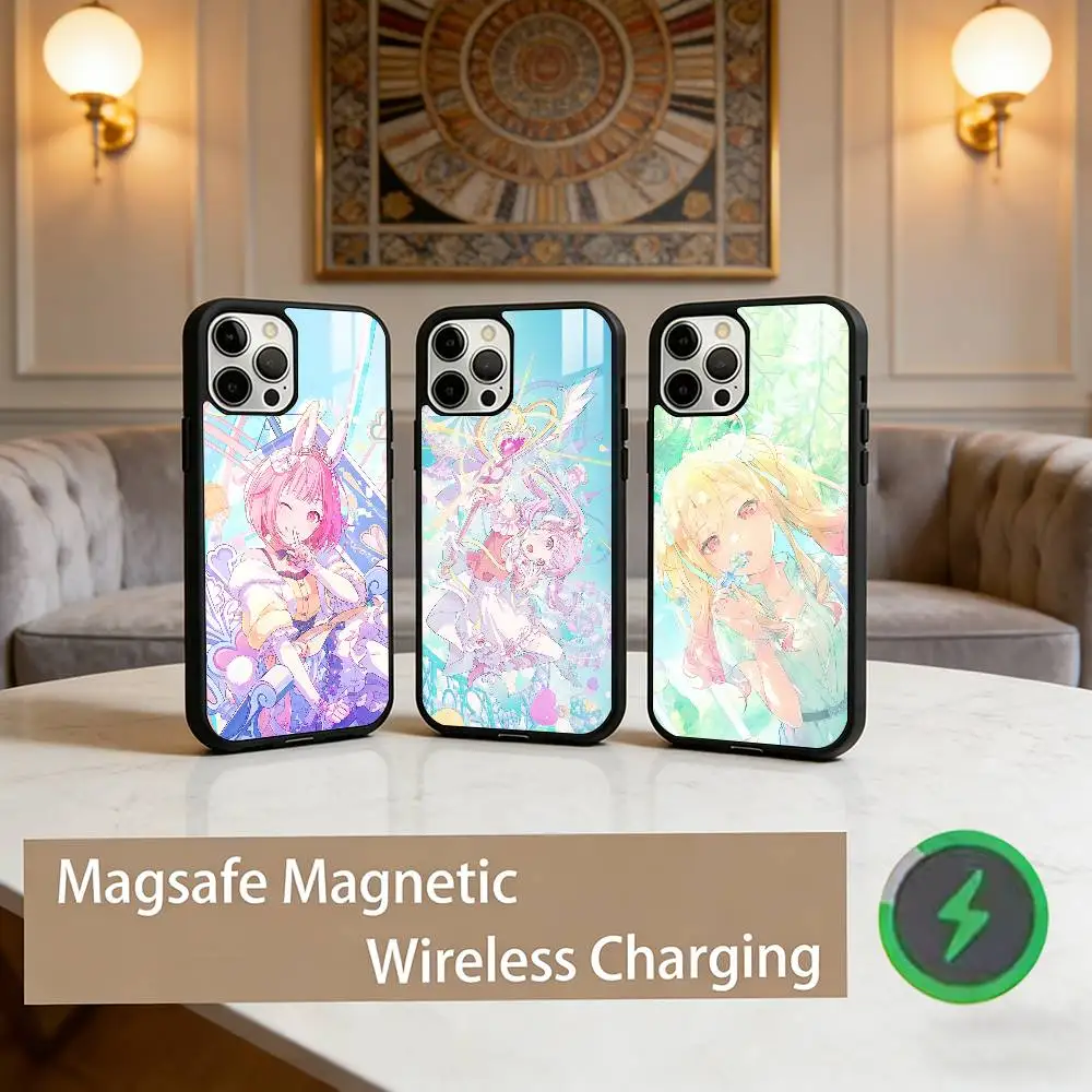 

Cute Project SEKAI Phone Case For iPhone17,16,15,14,13,12,11 Plus,Pro Max Magnetic For Magsafe Wireless Charging