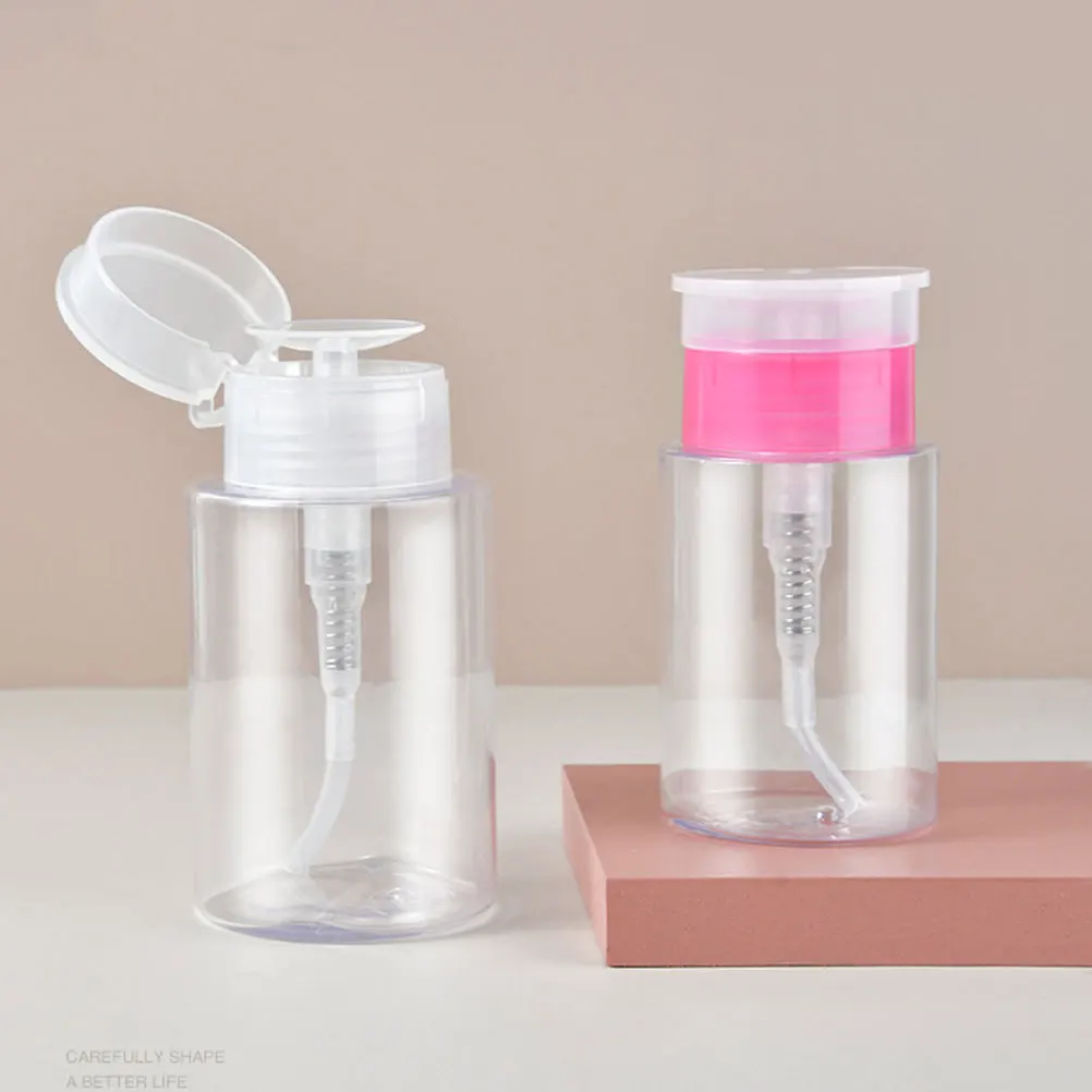 3 Stück nachfüllbare Pressflaschen für flüssiges Make-up, Entferner, Maniküre, Nagelkunst, Reisen, tragbar, langlebig, sicherer Kunststoff