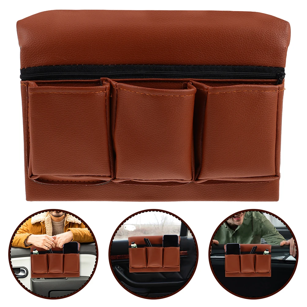 

Multifunctional Storage Organizer Pu Universal Bag With Pockets For Phone Wallet Snacks Door Window Pad Armrest Cushion