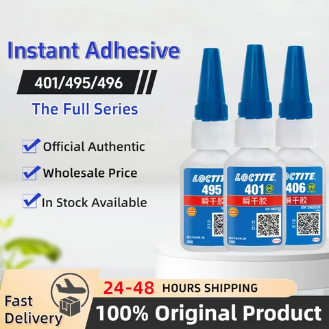 100% Official Original Loctite 401 406 495 496 460 435 454 480 498 Instant Adhesive 20g Super Glue Strong Instant Glue