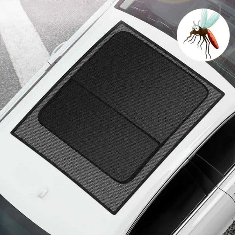 Car Sunroof Anti-mosquito Sunblock Net Sunscreen Heat Insulation Sunshade Roof Magnetic Suction Screen Sun Shade Ventilation