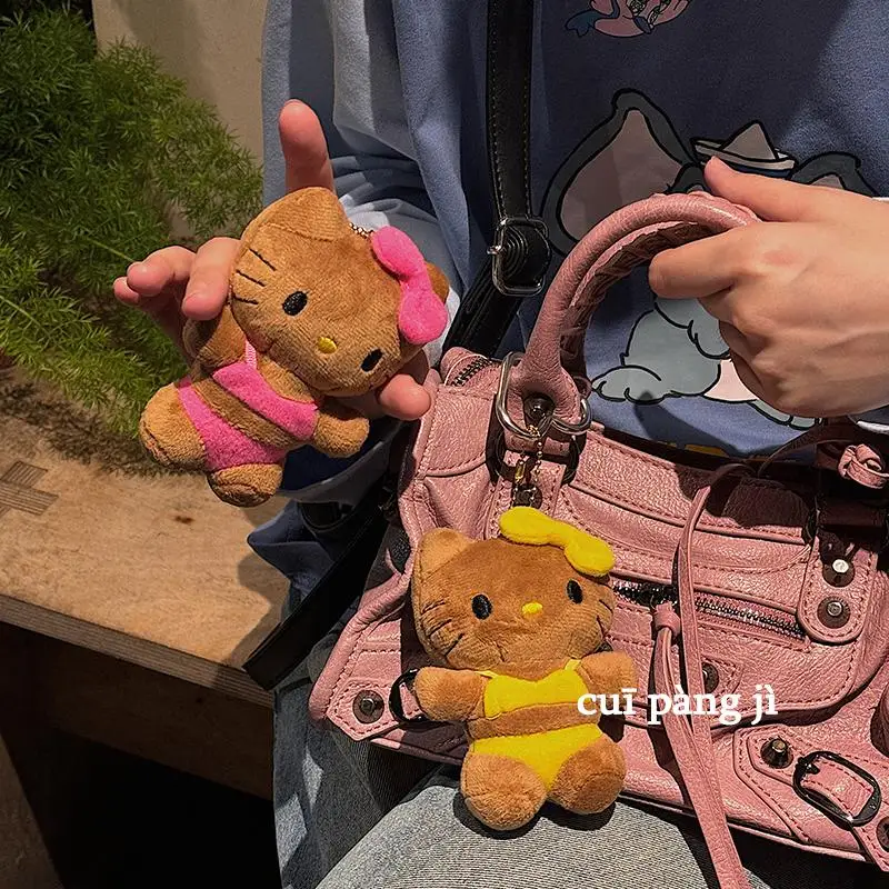

Kawaii Sanrio Hello Kitty Keychain Cute Cartoon Doll Toy Keychain Exquisite Backpack Decoration Accessories Girl Christmas Gifts