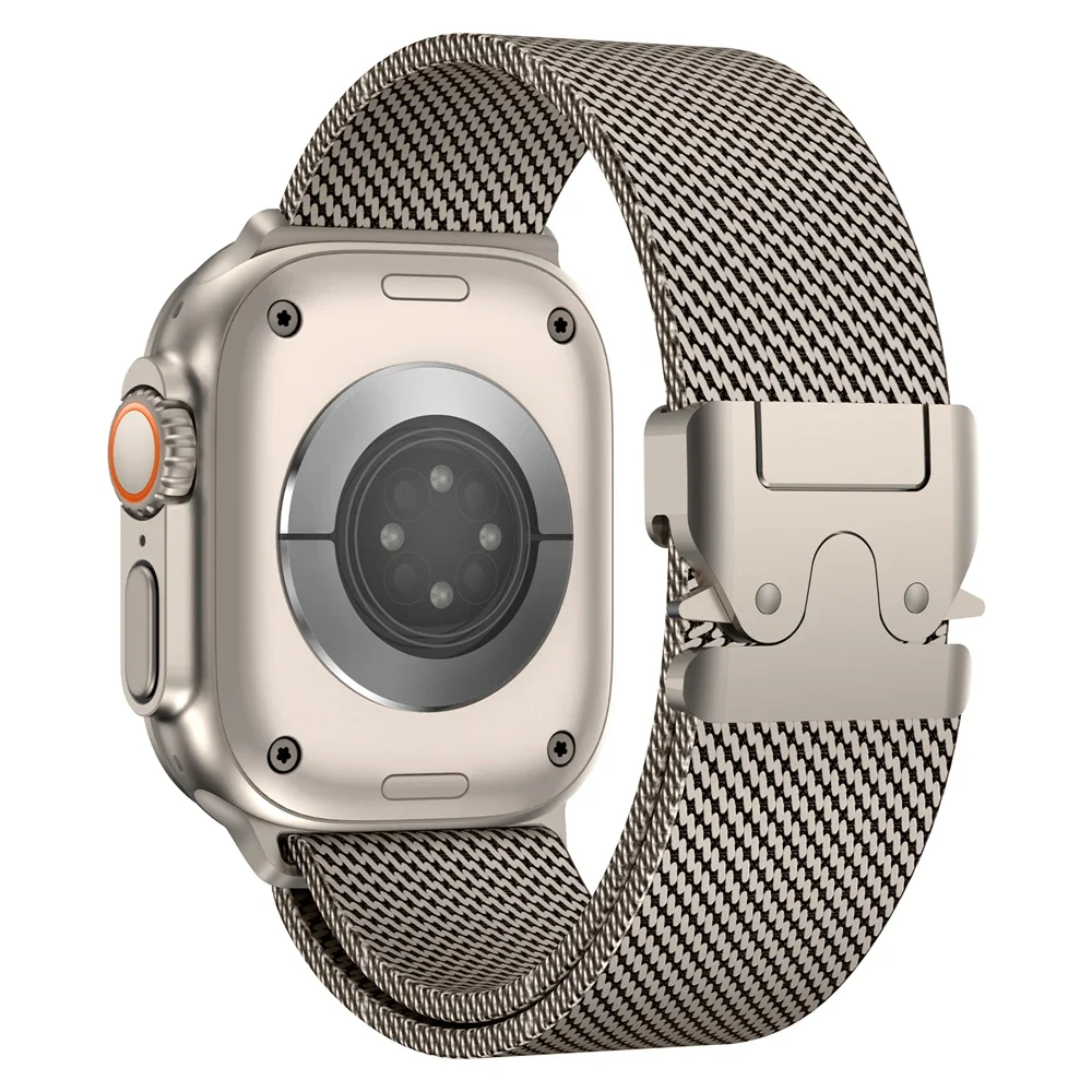 Edelstahl-Milanese-Armband für Apple Watch Ultra 2 3 49mm 46mm 42mm 41mm 45mm 44mm Series 11 10 9 8 7 6 5 4 SE3 Armbänder Zubehör – Detail 5