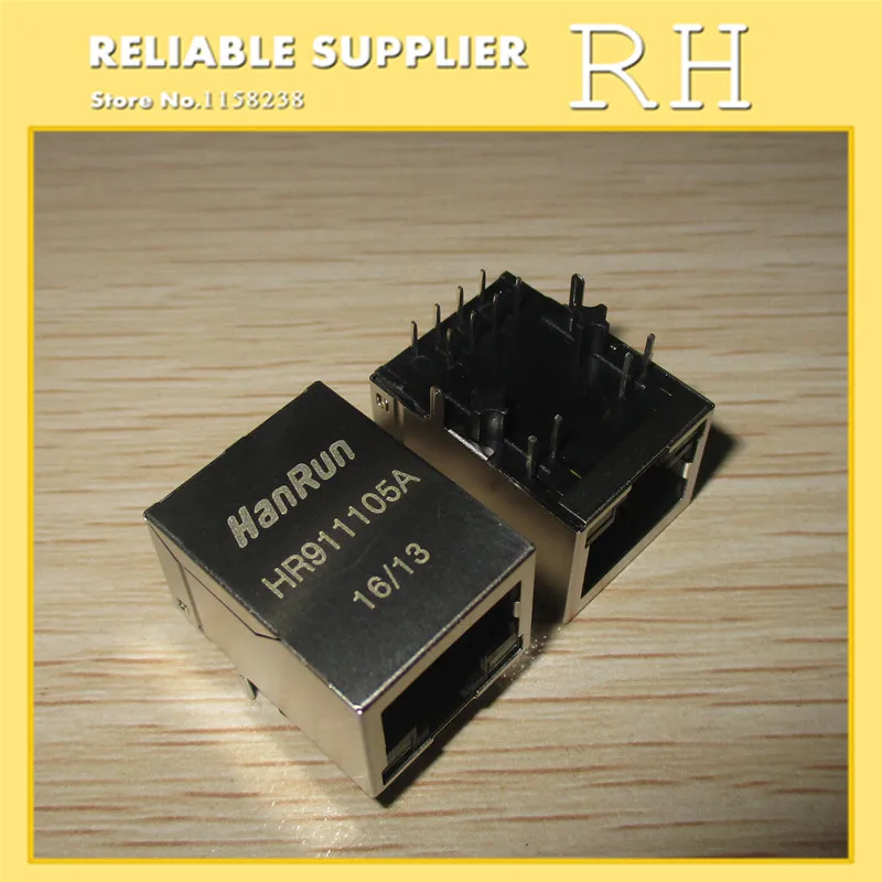 50PCS/Lot   HanRun  HR911105A  RJ45  LIGHT  Network Transformers