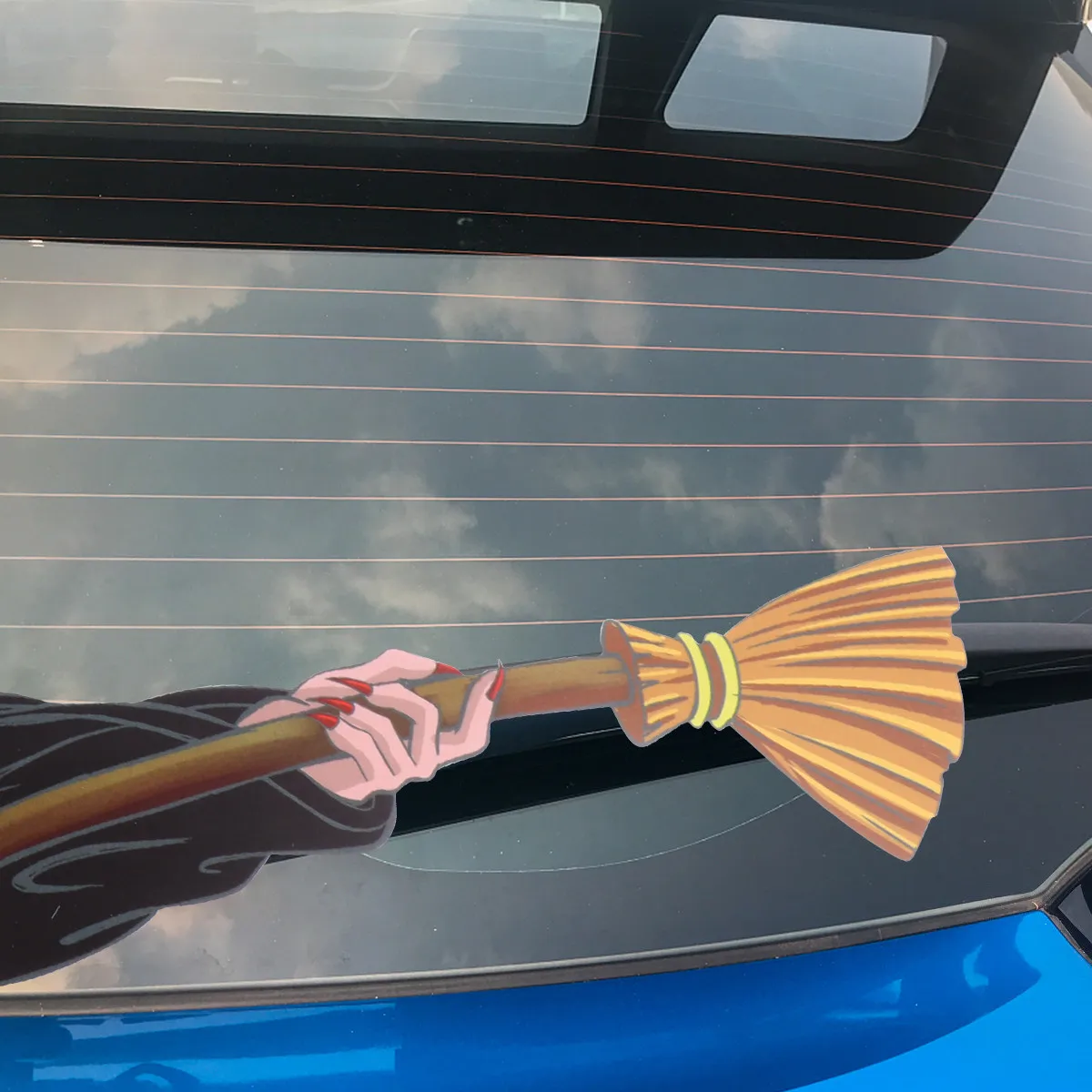 

Наклейка-стикер на лобовое стекло автомобиля на Хэллоуин, водонепроницаемая, для заднего стекла, персонализированный декор для автомобиля, практичность и долговечность