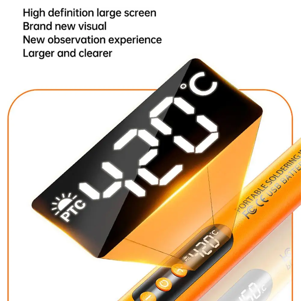 Type-C Mini Digital USB Charging Iron Portable Wireless Home Appliance Repair DIY Kit Set Welding Tools