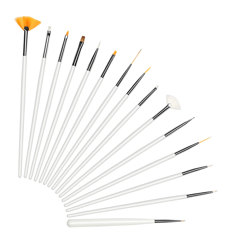 

15Pcs Nail Art Brush and Dotting Pen Set Manicure Polish Painting Tools Fine Detailing Nail Design Professional Home Use