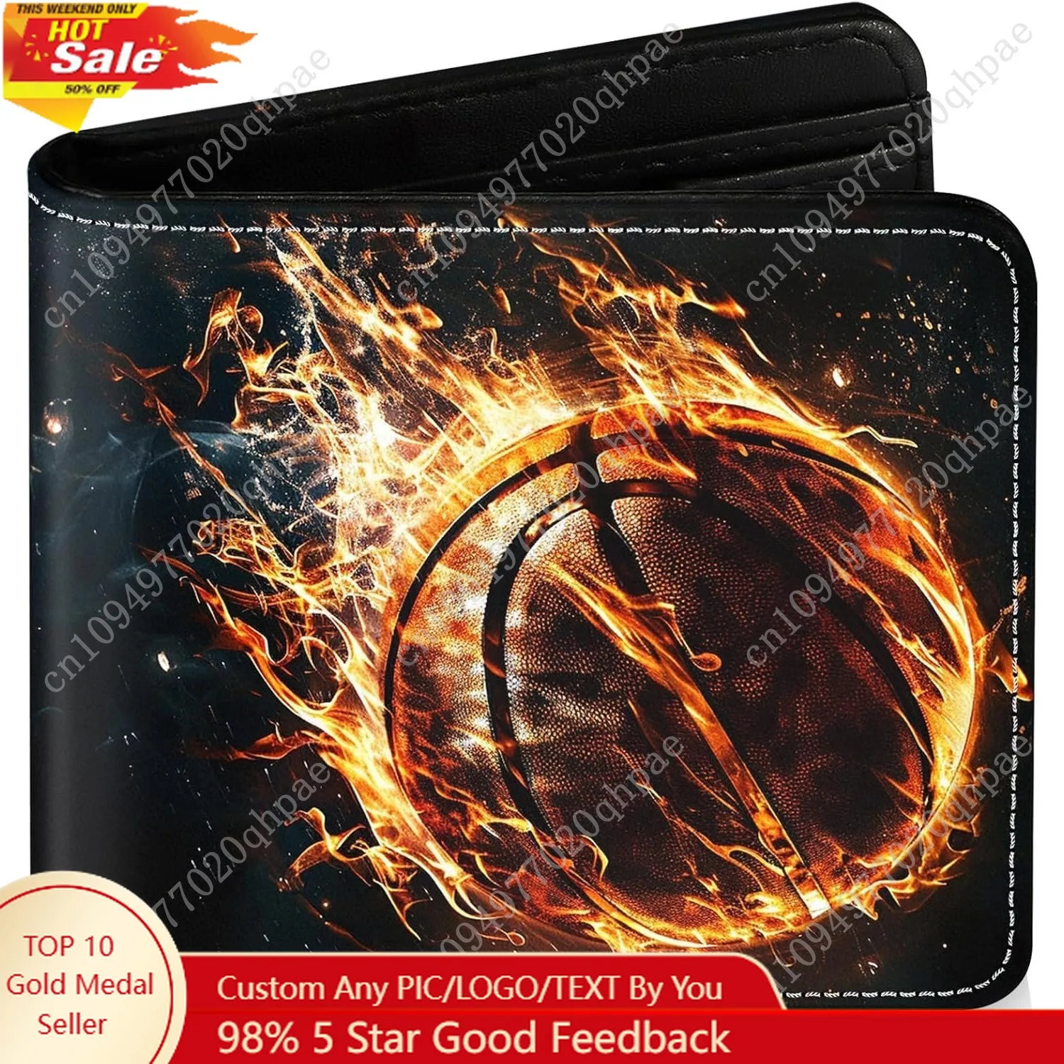 

Teen Boys Wallet for Kids - Basketball Kids Wallet for Boys Leather Credit Id Card Cash Holder Rfid Blocking Zipper Cool Funny w