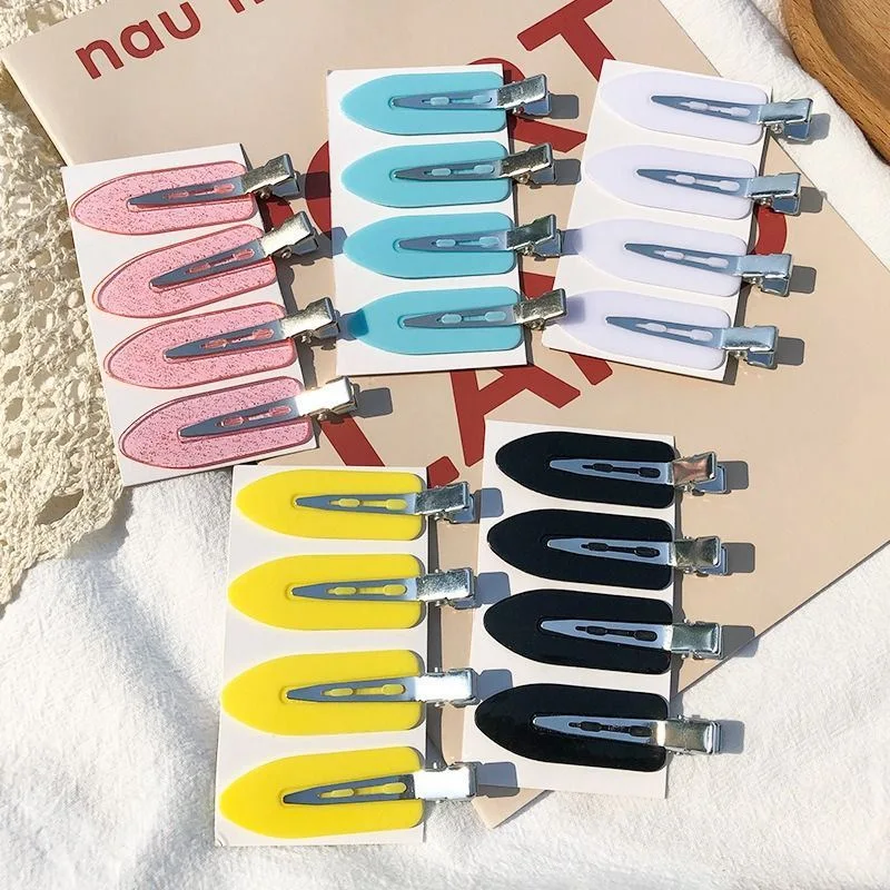 10/4Pcs Set No Bend Seamless Hair Clips Side Bangs Barrettes for Makeup Washing Face Styling Hair Accessories for Women Girl image 3