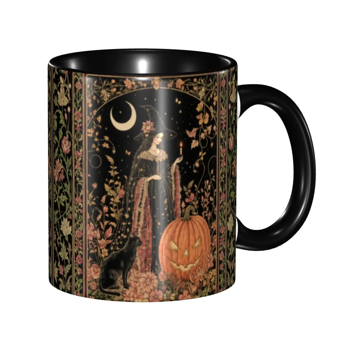 Halloween Black Cats Mugs Novelty Witch Ghost Tea Cup Birthday Gifts For Kids Adult
