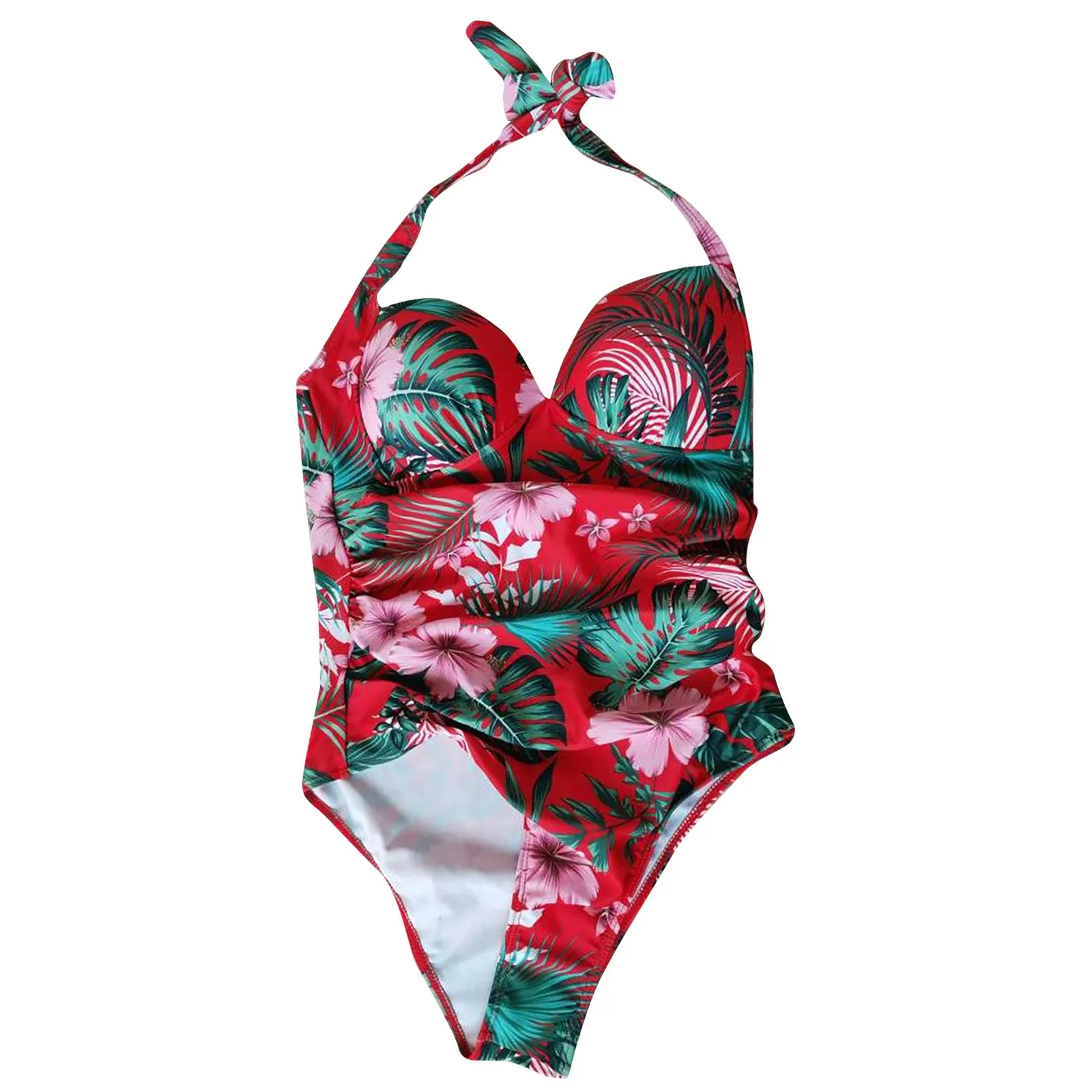 

2024 New Summer Women'S One-Piece Fashion Sexy Print Bikini Beach Swimsuit (With Chest Pad No Steel Bracket)