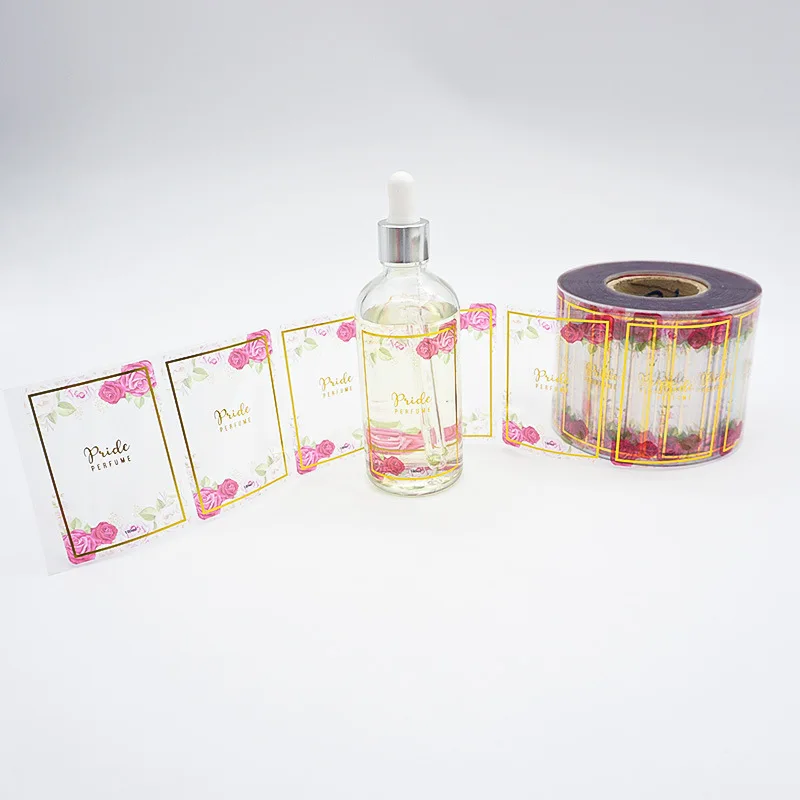 Custom Self-Adhesive Transparent PVC Stamping Cosmetic Labels with Custom Logos Sealing Stickers for Personalized Packaging