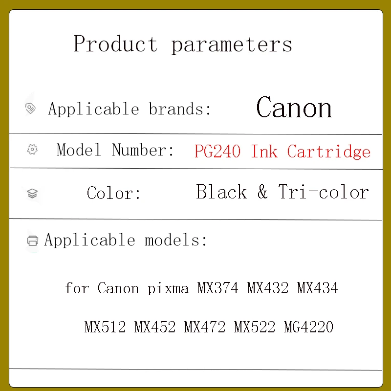 PG240 CL241 Smart Compatible PG240 CL241 Cartridge Replacement for Canon Pixma TS5120 MG3620 MG3222 MX432 MG3122 MG2220 MG4220