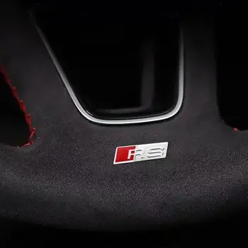 2/5/10個裝 3D鋁合金方向盤標誌 3D方向盤貼紙 汽車貼紙 適用於奧迪Sline RS汽車配件 10 最佳銷售 奧迪S-Line貼紙 - №1