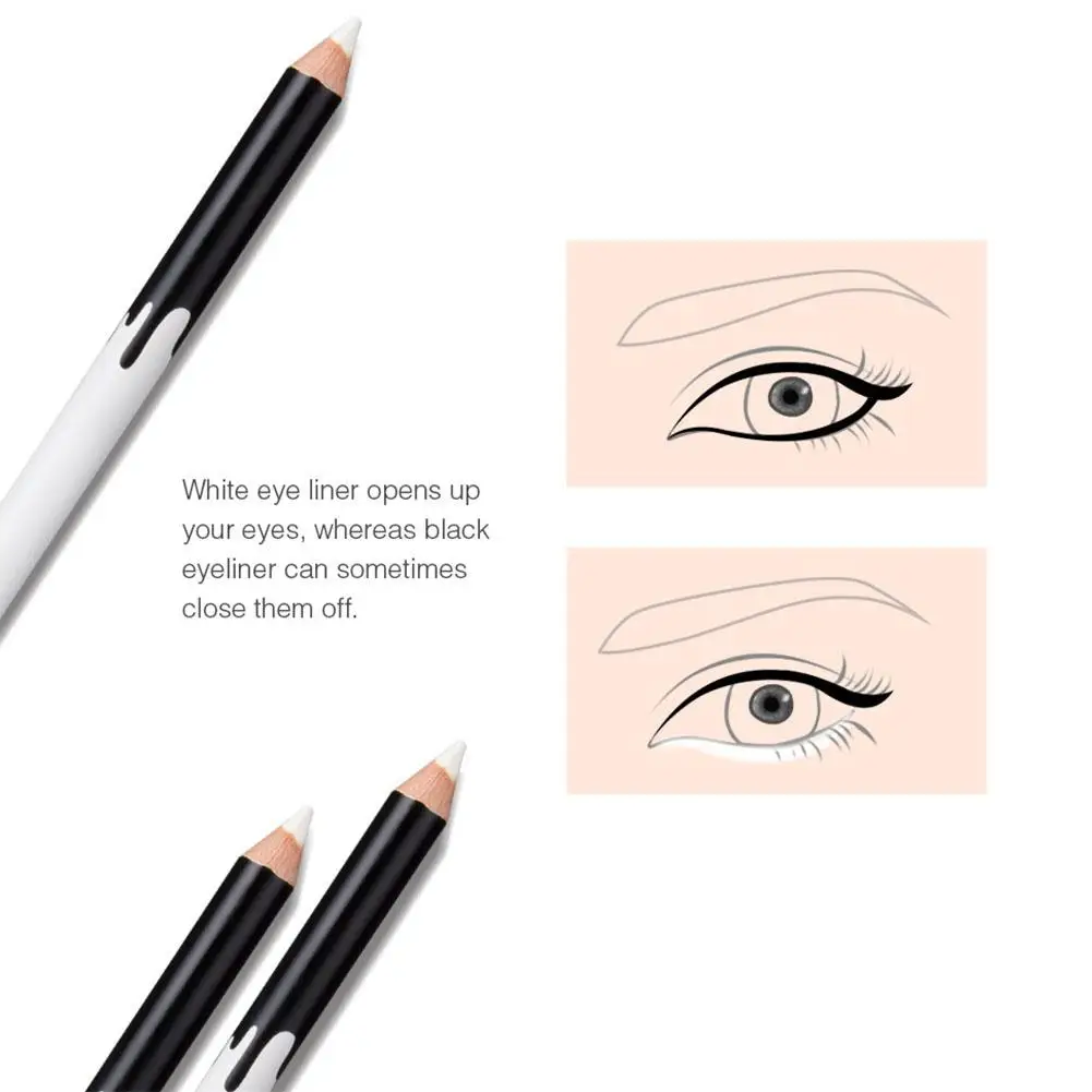 Eyeliner blanc, surligneur accroupi, maquillage pour le visage, doublure multifonctionnelle, stylo blanc pour novices, crayon Eyeliner W5u4